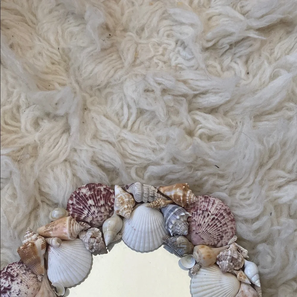 Coastal Seashell Oval Mirror